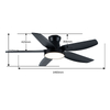 New Design Remote Control 42 Inch Super Simple Indoor Decoration Abs Blades Ceiling Fan Light