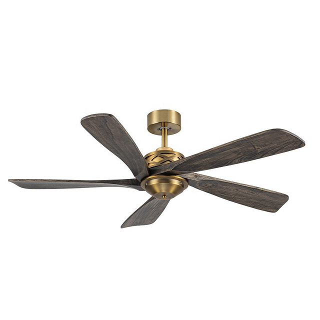 Wooden Ceiling Fan Suppliers Indoor Solid Wood Blade Ceiling Fan with bluetooth and Remote