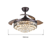 42-Inch Modern Luxury Crystal Chandelier Ceiling Fan with LED Light & Remote Control Project Installation Solutions