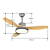 Low Noise Ceiling Fan Remote Control Natural Wind Living Room Led Ceiling Fan Light