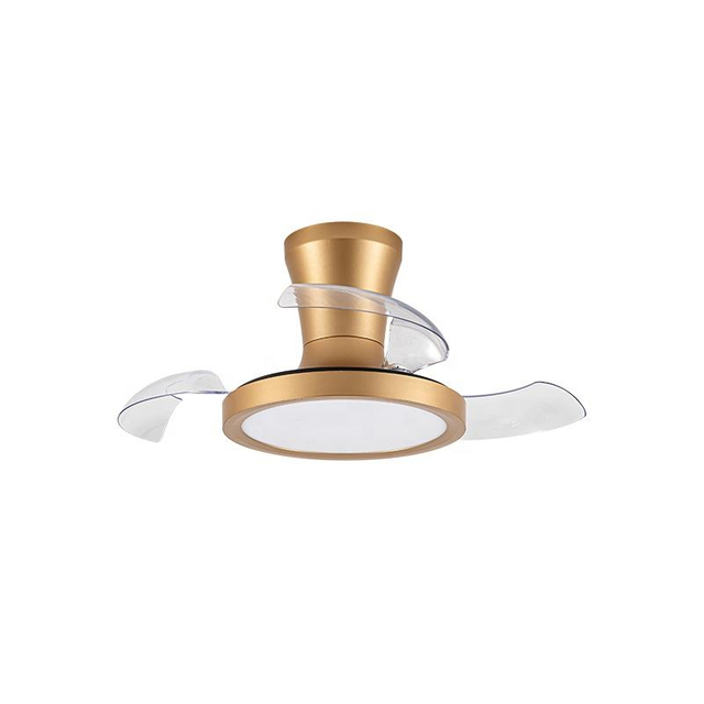Modern New Elegant Small Smart Fan Rectratable High Hidden Ceiling Fan with Light for Home