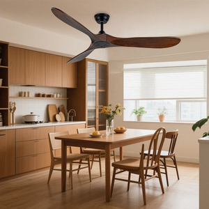 Normal Smart Energy Efficiency Wooden Body 56inch Solid Wood Blade Retro Decorative Ceiling Fan
