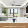 Traditional Style Bedroom Smart Remote Control Fan Light Ceiling Wooden Led Ceiling Fans with Lamp