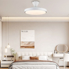 Bedroom Invisible Celling Light Fan White Round Ceiling Fan With Led Light and Bluetooth