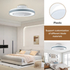 Modern White Led Ceiling 6 Speed 42"Fan Light Remote Control Lamp Indoor Bedroom Lighting Fans