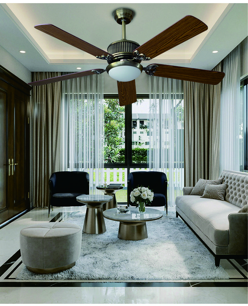 Top Selling Product Metal Body Collocation Frequency Conversion Remote Control LED Ceiling Fan