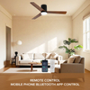 Home Smart 52inch Wooden Blade Body Fan Lamp Wooden Led Ceiling Fan with Light and Remote