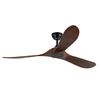 Modern Smart Bldc 3 Blade Wooden Ceiling Fan Black Brown Dc Wood 56 Inch Fan with Remote