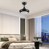 Contemporary Minimal Design Black Led Ceiling Fans Led Lamp and Ceiling Bright Light Combos