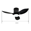 Minimalist Led Rgb 3 Color Dimmable 48inch Ceiling Fans Light With Remote Control for Home