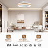 Modern 42inch Bladeless Led Ceiling Fan with Remote Control Light for Bedroom Home Decoration