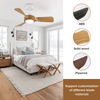 2025 Wholesale Lighting Fan Antique Style Decorative Wooden Bluetooth Ceiling Fan Lamp with Led Light