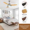 Living Room Luxury Decorate Room or Hotel Intelligent Lamp 52inch Voice Light Ceiling Fan Light