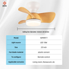 Modern Bedroom Dimmable 3 Blade 20 Inch Small Led Ceiling Fan with Led Light