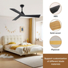 High Quality Unique Design Stylish Black Silenceremote Control Smart Ceiling Fan for House
