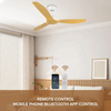 High Quality Designer Energy Saving bluetooth Plywood Blades 52inch Ceiling Fan Without Light