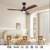 High Quality Household Chandeliers Fan Decorative 42/52'' Inch Solid Wood Blades Ceiling Fans With Light
