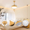 Mini Lighting Plastic Body Led Retractable Ceiling Fan With Led Light and Bluetooth for Hotel