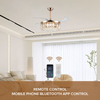 Indoor Chandelier Modern Led Crystal Ceiling Fans 42inch Remote Control Ceiling Light Source36W Motor 35W Chandelier