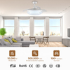 Beautiful Invisible Modern White Bldc Led Lamp 42'' Retractable Ceiling Fan with Led Light