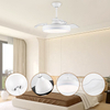 High Quality Indoor Smart Regularly Timeable White Ceiling Retractable Fans with Light Wifi