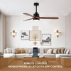 Hot Sale 1stshine Ceiling Fan Light High Speed Smart Fan 52 Inch Fan with Ceiling Light Vintage Wooden Light
