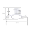 Modern Decorative Remote Control Smart Invisible Small Ceiling Fan with Led Light Remote Control