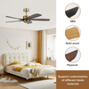 Modern Luxury Natural Wooden Ceiling Fan Home Decorative Large Wood Blade Wifi Ceiling Fans