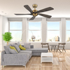 Modern Luxury Natural Wooden Ceiling Fan Home Decorative Large Wood Blade Wifi Ceiling Fans