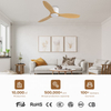 Chinese Simple Mute Low Noise Smart Remote Control 3 Blades 52 Inch Ceiling Fan for Bedroom