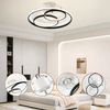 Best Quality Contemporary Intelligent Remote Control Ceiling Ring Ceiling Led Fan and Light
