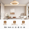 Modern White Led Ceiling 6 Speed 42"Fan Light Remote Control Lamp Indoor Bedroom Lighting Fans