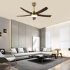 Living Room Retro Remote Control Ceiling Fan Light 52 Inch 5 Blade Celling Fan With Bright Light