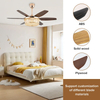 Nordic Crystal Luxury 58 Inch Led Ceiling Fan Remote Control Chandelier Lamp with Ceiling Fan