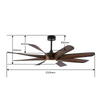 Modern Designer Luxury Decorate 60 Inch Cooling Ceiling Fan with Light and Remote for Room