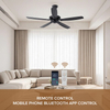 Wholesale Modern Nordic House 52 Inch Electric Ceiling Fan Remote Control Indoor Fan for Bedroom