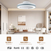 Hot Sale 52 in Modern Light Wifi Remote Control Leafless Plastic Ceiling Fan with Led Light