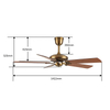 Ceiling Fan Made in China Hight Quality Air Cooler Lamp 56-inch 5 Plywood Blades Ceiling Fan