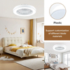 Control Ideal Living Room Bedroom Popular Plastic Bladeless Round Fan Ceiling 42 Inch Fan Light