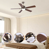 High Quality Design Decorative Plywood Led Ceiling Fans Smart Retro Fan Light for Indoor
