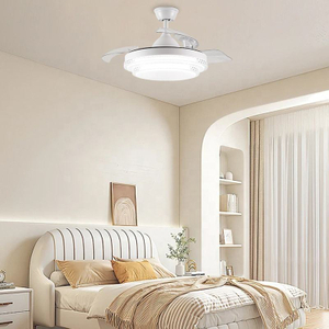 Lumary Intelligent Fan Lamp Remote Control Noiseless Round Ceiling Light with Invisible Fan