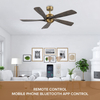 Hot Sale Cool Ac Ceiling Fan Retro Style 5 Blades With Remote Ceiling Fan for Bedroom